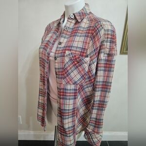 FREE people plaid button down
